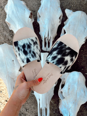 Cowhide Slides Style G (Size 6)