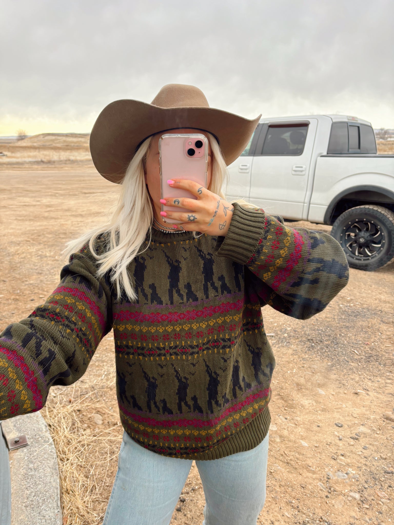 Vintage Duck Dog Sweater (L)