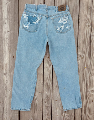 Cut Up Cowboy Jeans (32x29)