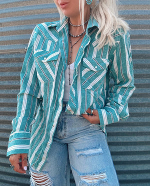 Tack & Turquoise Flannel (L)