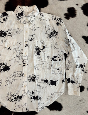 Cow Lover Button Up (S)