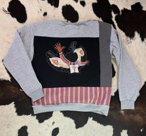 Upcycled Cowboy Crew Neck (M)