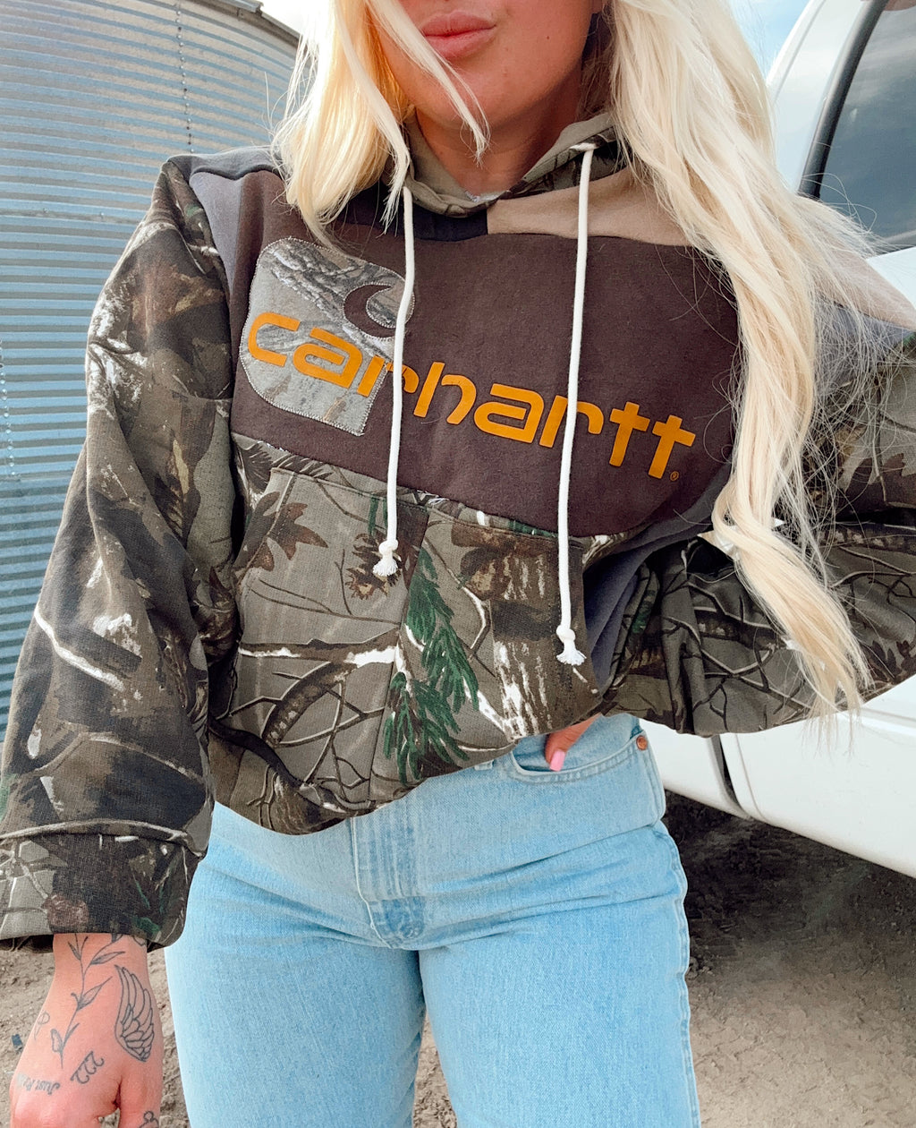 Blue Collar Block Hoodie (M/L)
