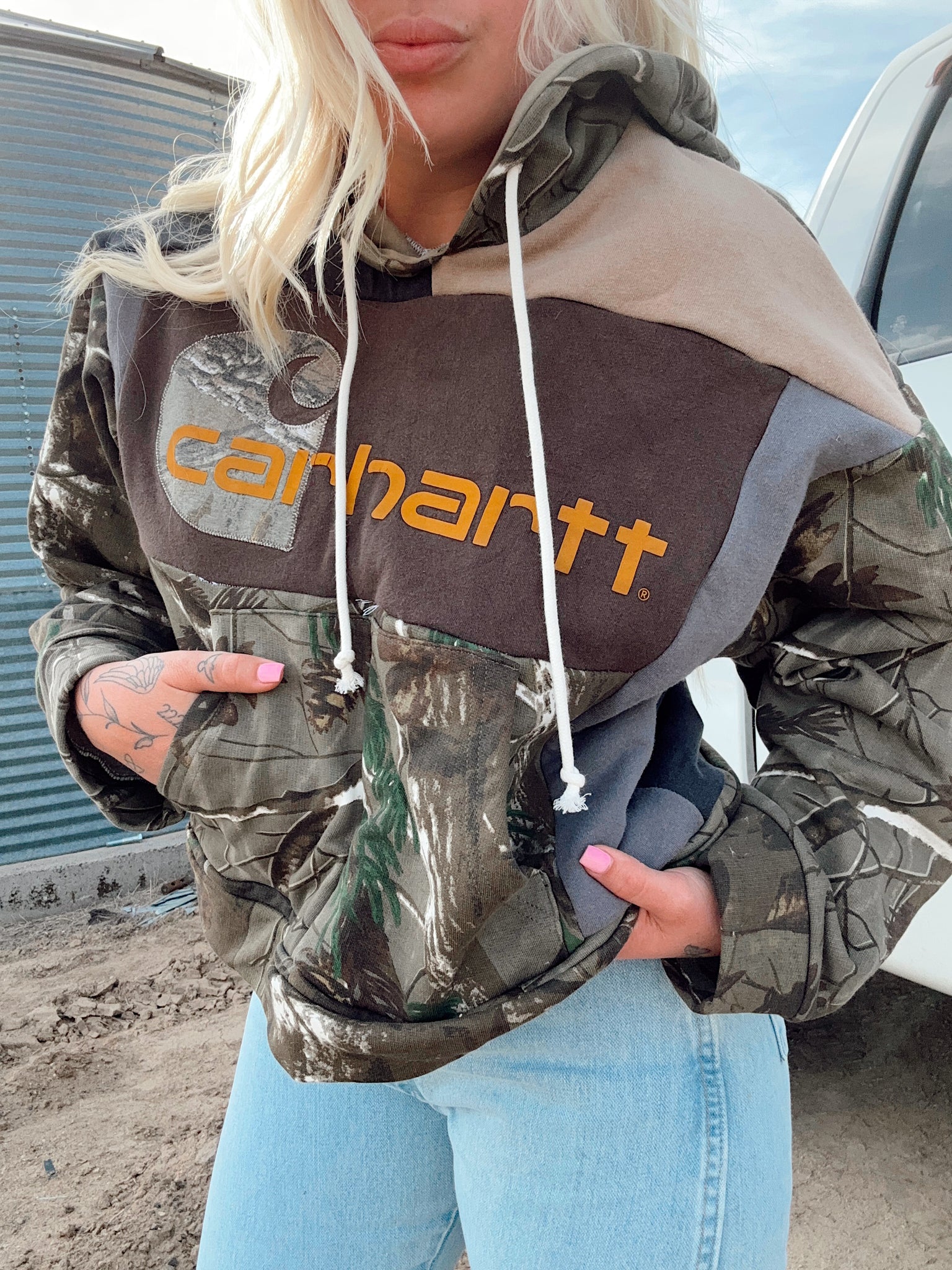 Blue Collar Block Hoodie (M/L)