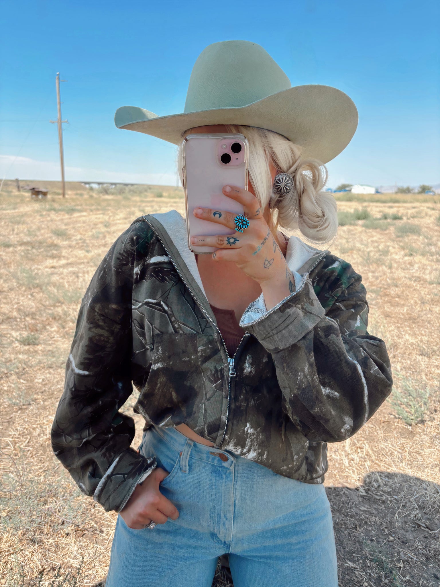 Cowboy’s Camo Zip Up Hoodie (S-XL)