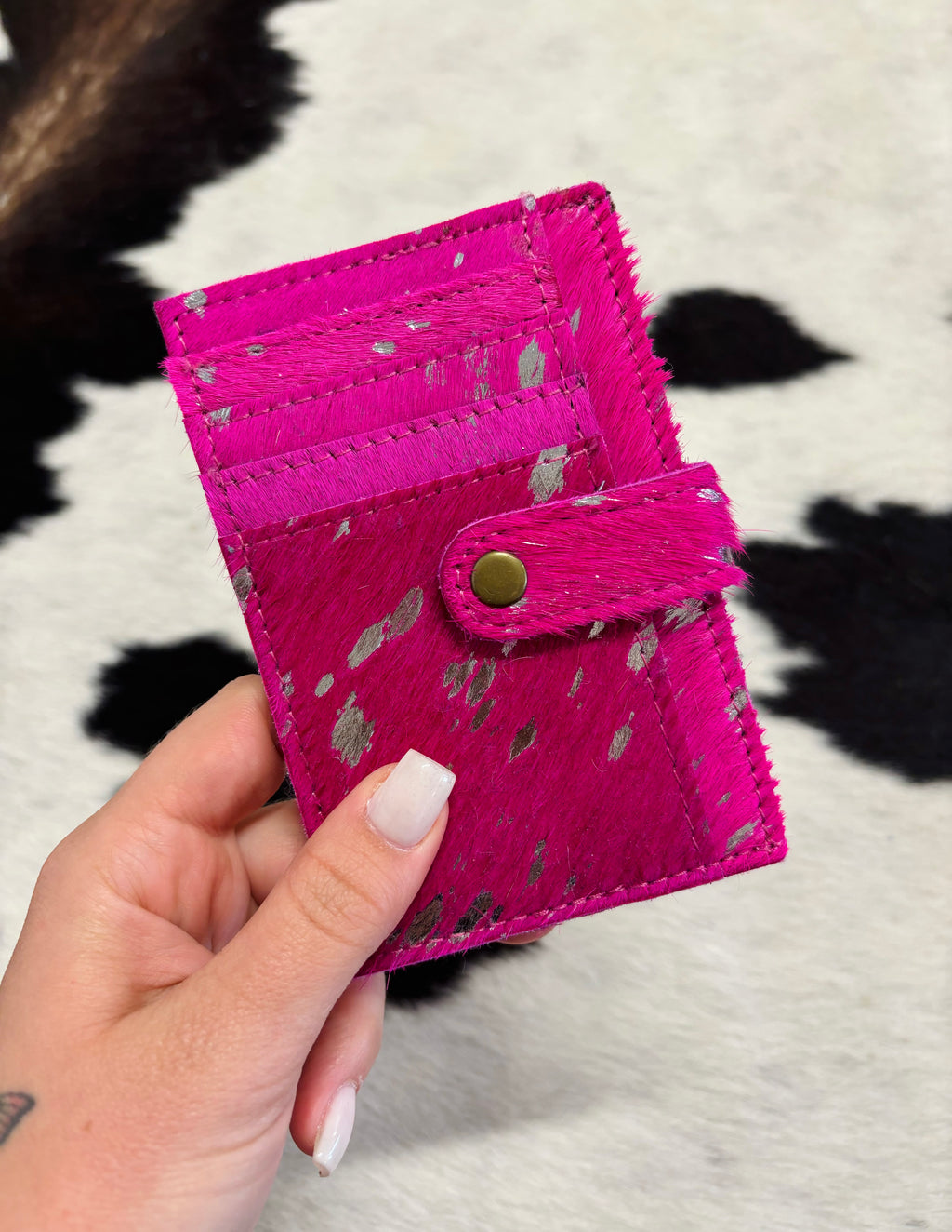 Pink Cowhide Wallet