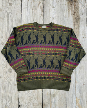 Vintage Duck Dog Sweater (L)
