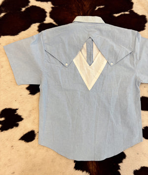 90’a Cut Out Button Up (M)