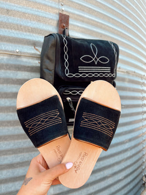 Buckskin Boot Stitch Slides (5-9)