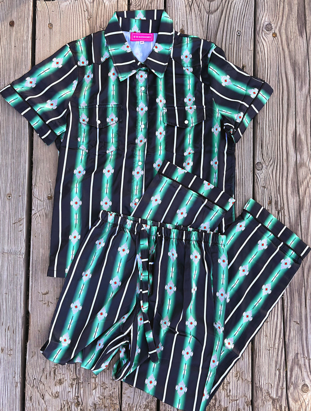 Arizona Pearl Snap PJ Pants Set (S-XL)