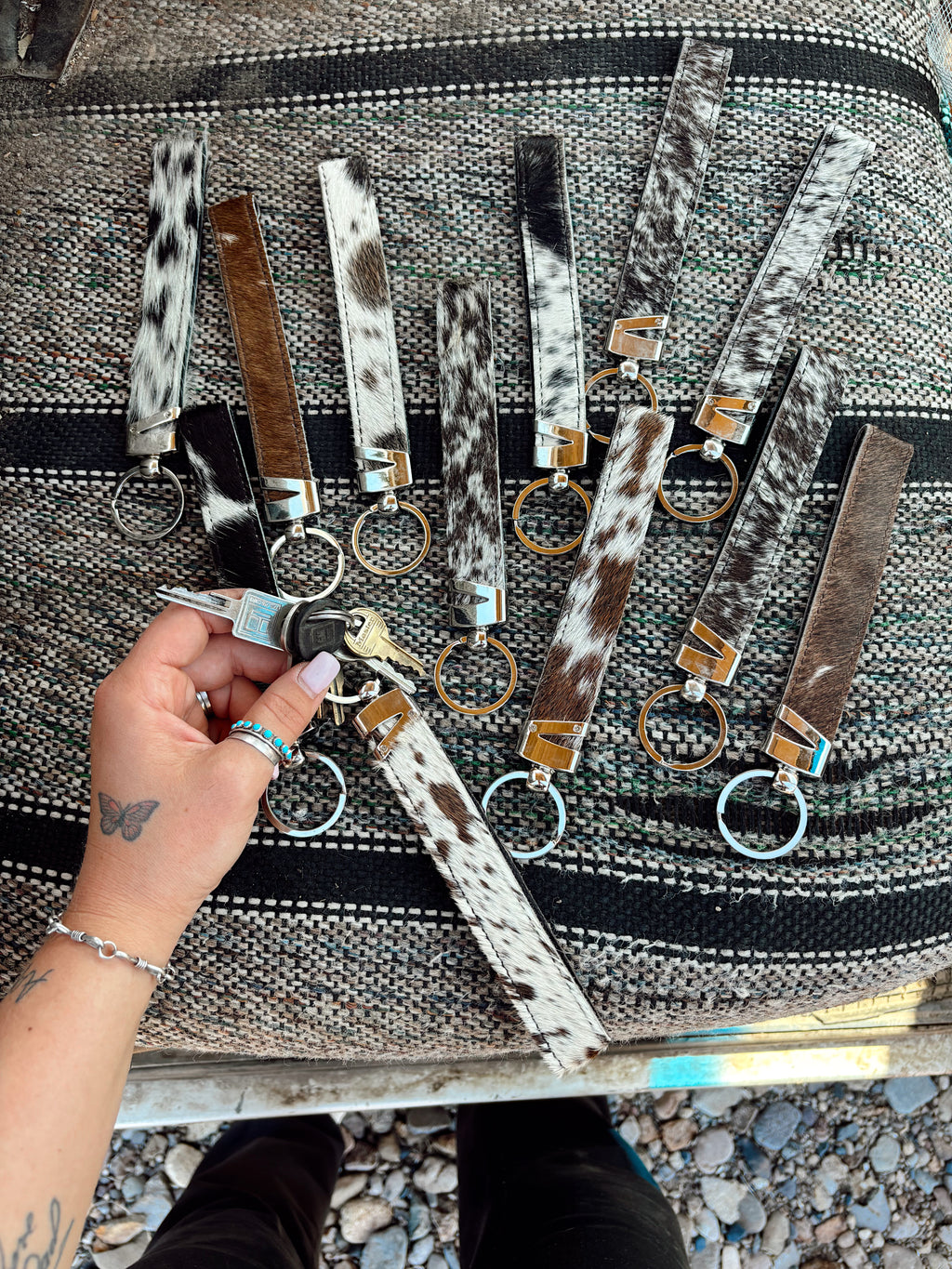Cowhide Keychain