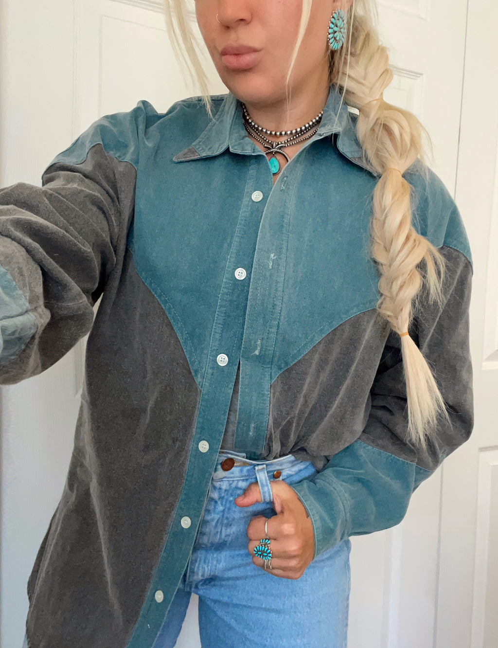 80’s Cowboy Button Up (L)