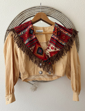 Vintage Western Banjo Crop (S/M)