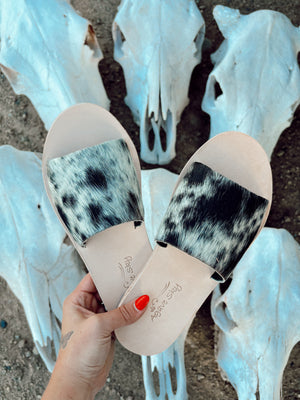 Cowhide Slides Style S (Size 8)