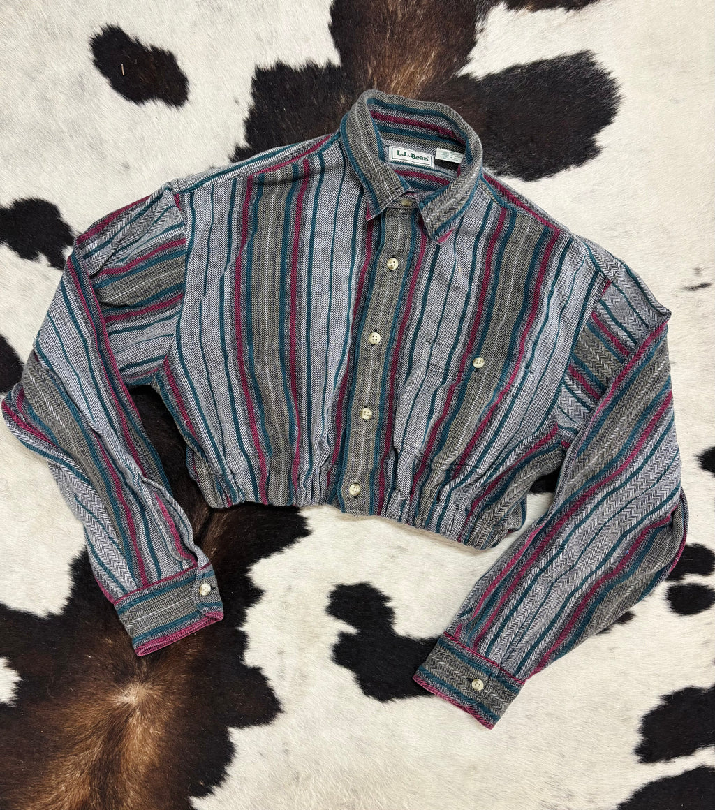 Cowboy Flannel Crop (S/M)
