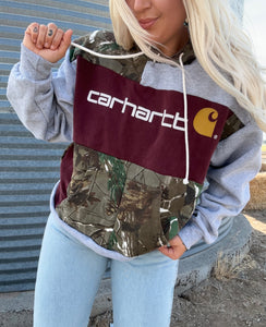 Blue Collar & Camo Block Hoodie (M)