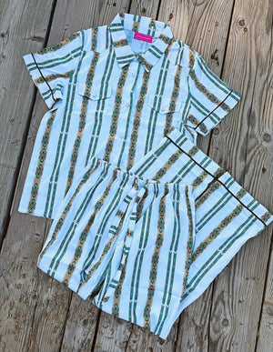 Wyoming Pearl Snap PJ Pants Set (S-XL)