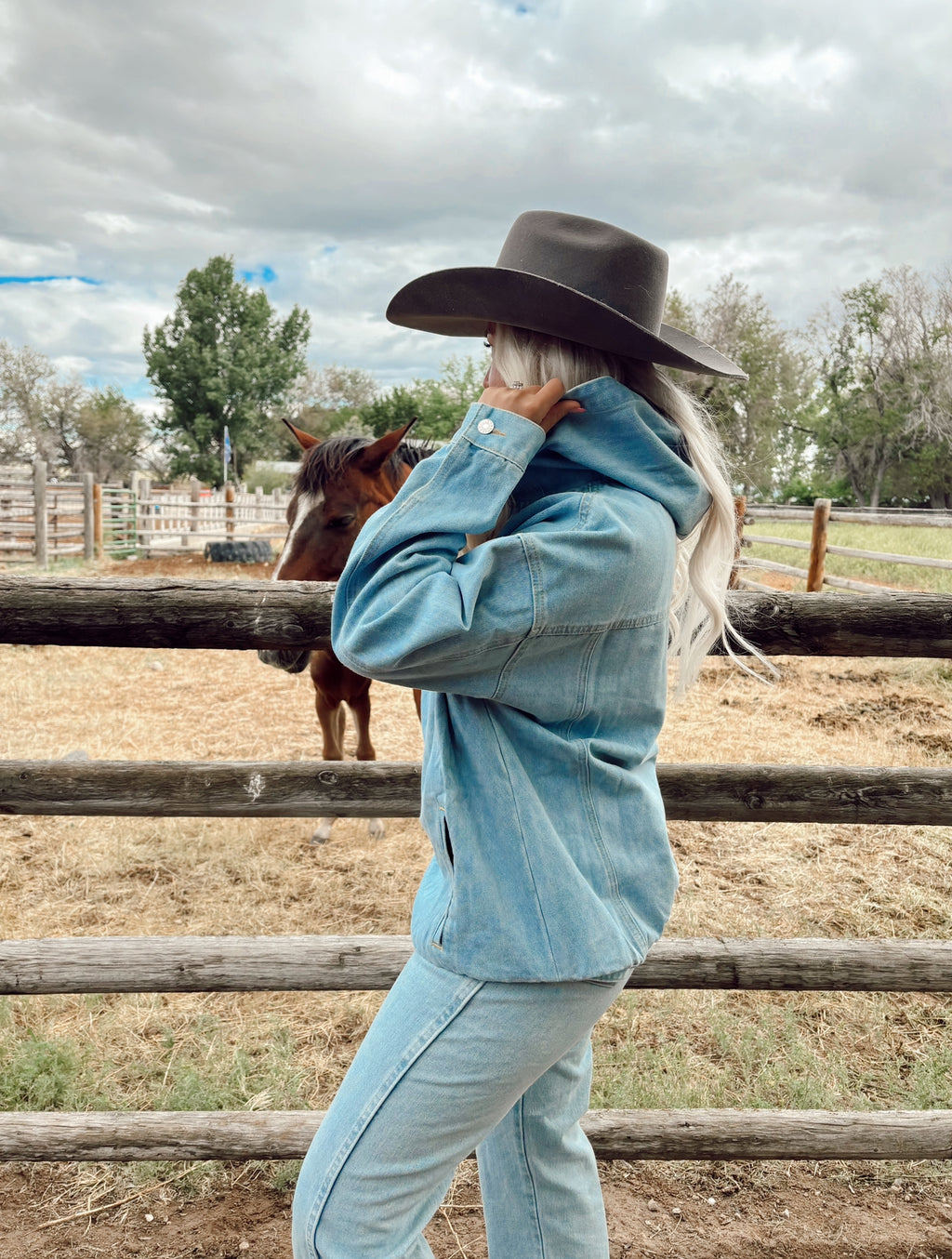 The Buckskin Denim Hoodie (S-L)