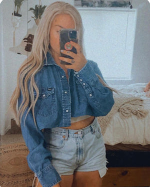 Classic Denim Cowboy Crop (L/XL)