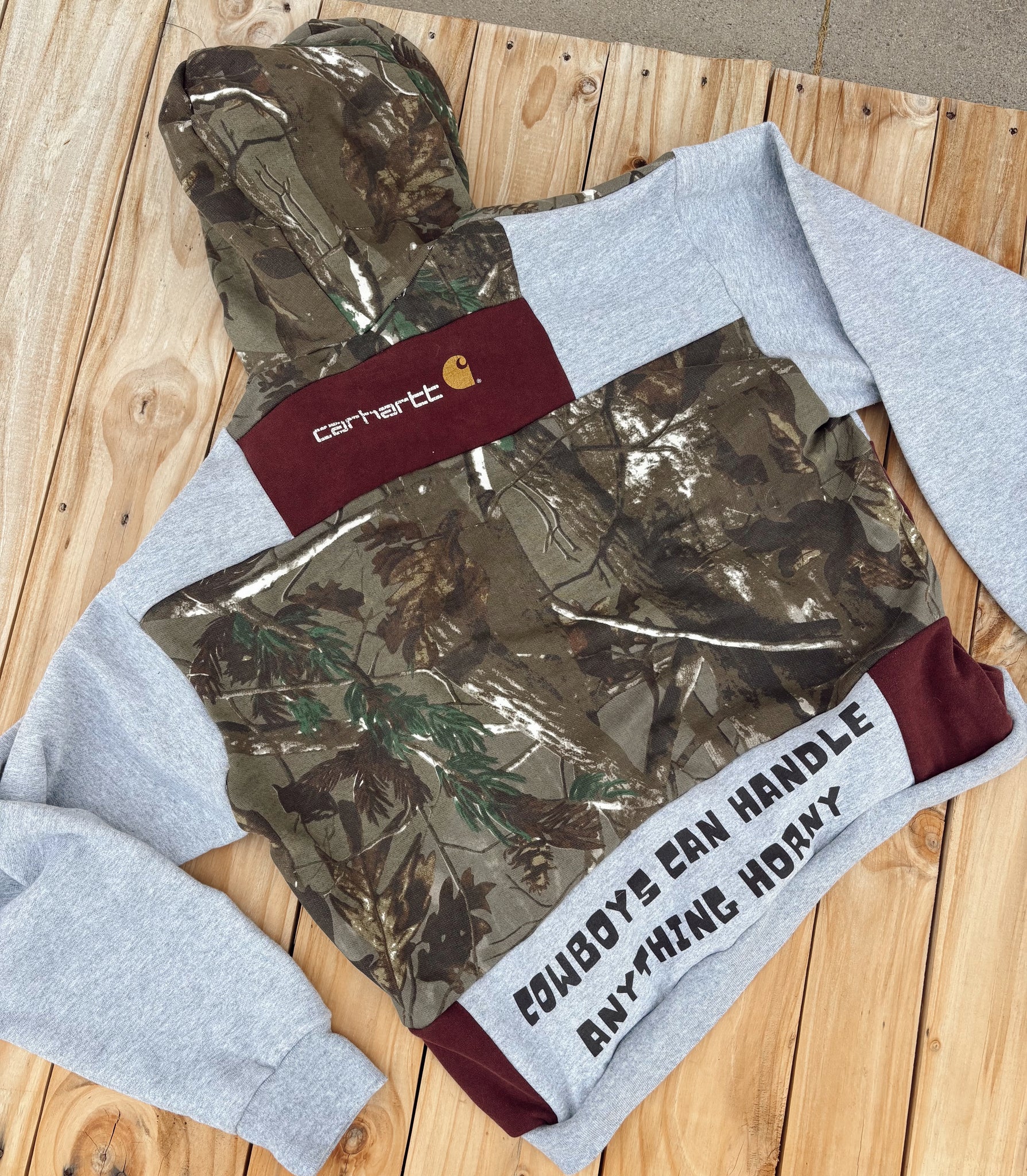 Blue Collar & Camo Block Hoodie (M)
