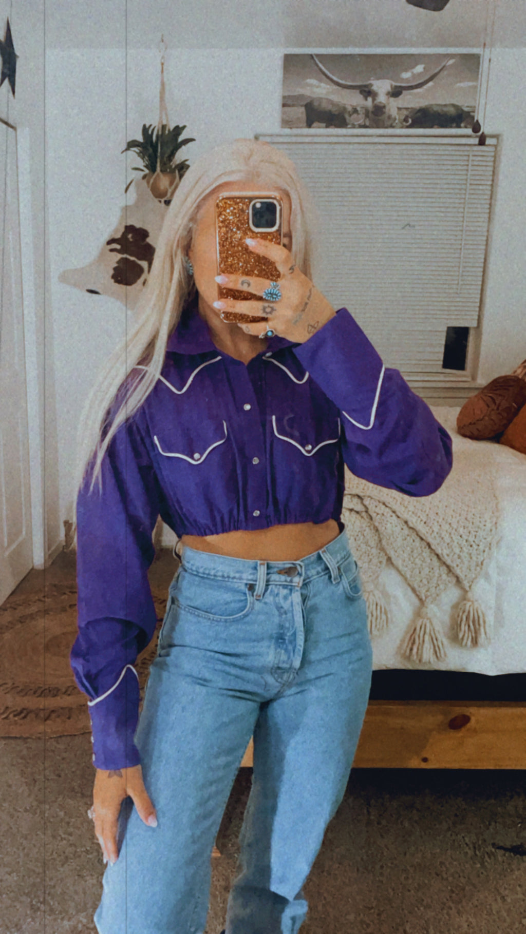 Vintage Electric Cowgirl Crop (S)
