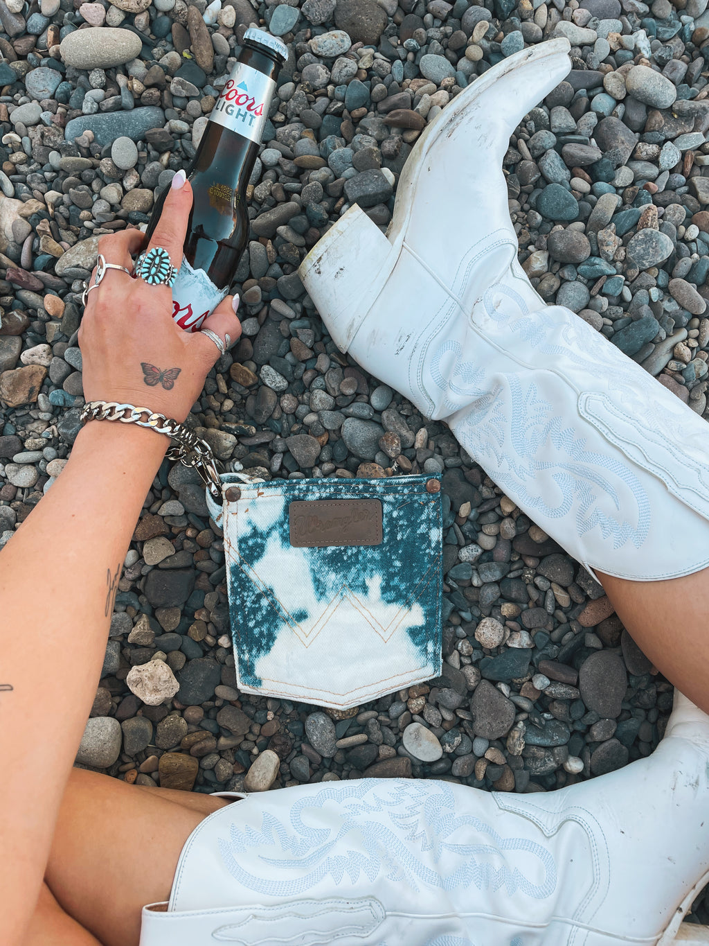 Acid Washed Cowboy Clutch
