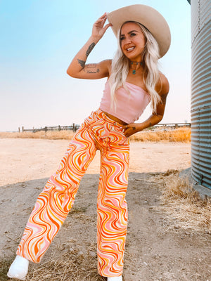 Giddy Up Groovy Jeans Pink (S-L)