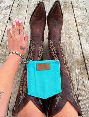 The Cowboy Clutch In Turquoise