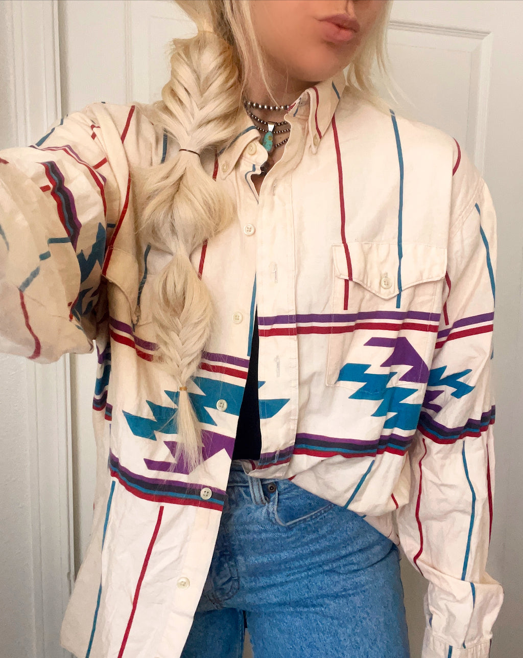 90’s Cowboy Bar Button Up (M)