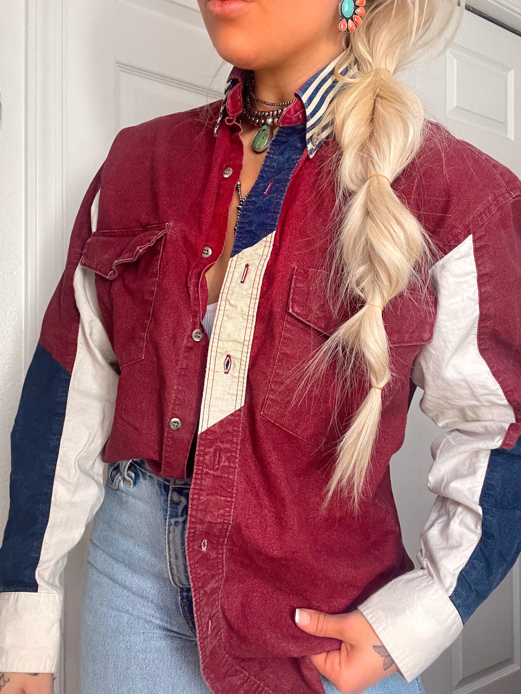 Blue Collar Babe Button Up (S)