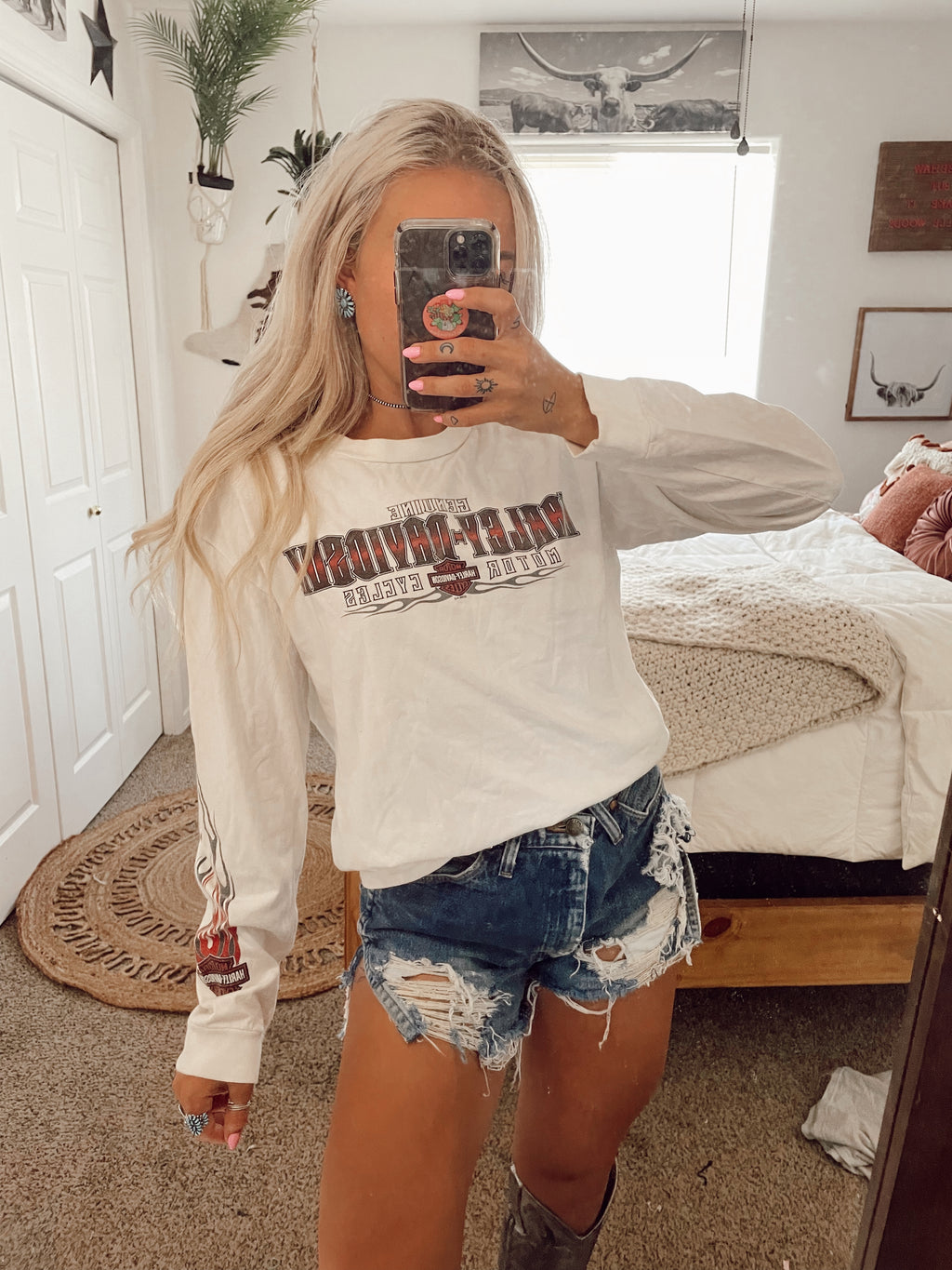 Vintage Harley Babe Tee (M)