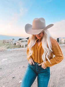 Caramel Cowboy Sweater (S-L)
