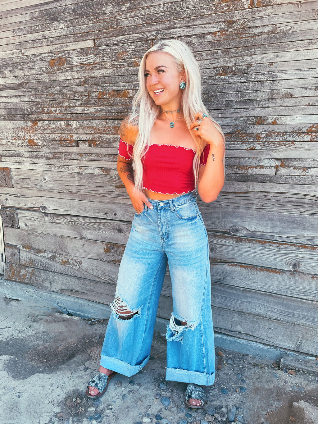 Ranch Honey Wide Leg Jeans